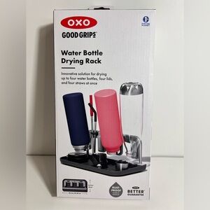 OXO Good Grips Water Bottle Drying Rack for 4 Units Rust Proof New